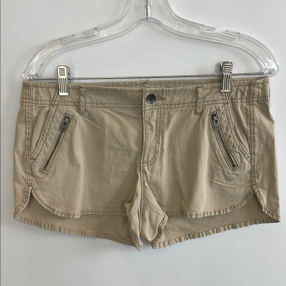 Hollister Tan Cargo Shorts Lightweight Cotton Blend Sz 28